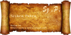 Szikra Petra névjegykártya